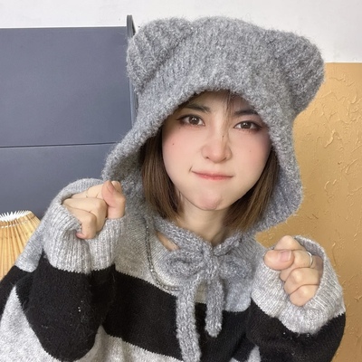 针织帽针织帽护耳保暖可爱秋冬