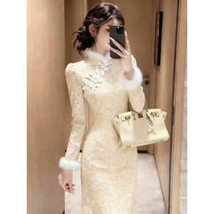 高级感爆款 新中式 禅意风连衣裙年轻款 新款 国风改良旗袍2025年冬季