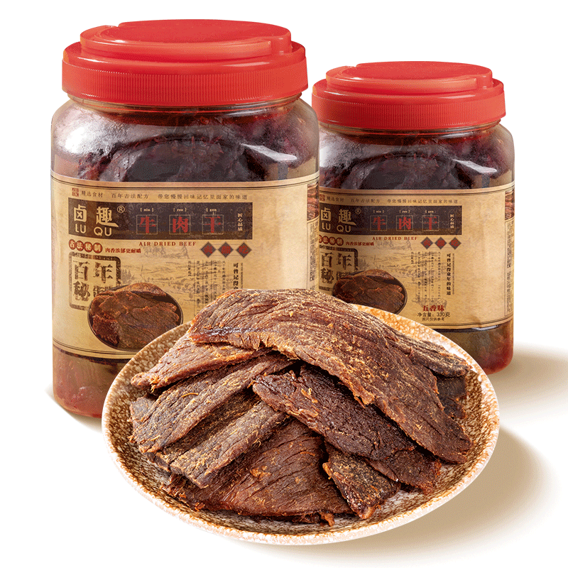 卤趣五香味原切大片牛肉干