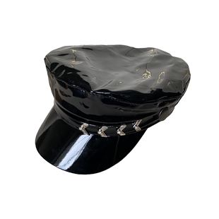 复古黑色皮质八角帽女春秋英伦风贝雷帽显脸小潮牌画家帽海军帽子