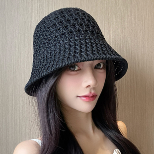 2026新款渔夫帽女夏季透气遮阳防晒帽显脸小盆帽日系百搭水桶帽潮