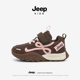 2025年秋季 新款 儿童运动鞋 Jeep女童德训鞋 网面透气女孩户外阿甘鞋