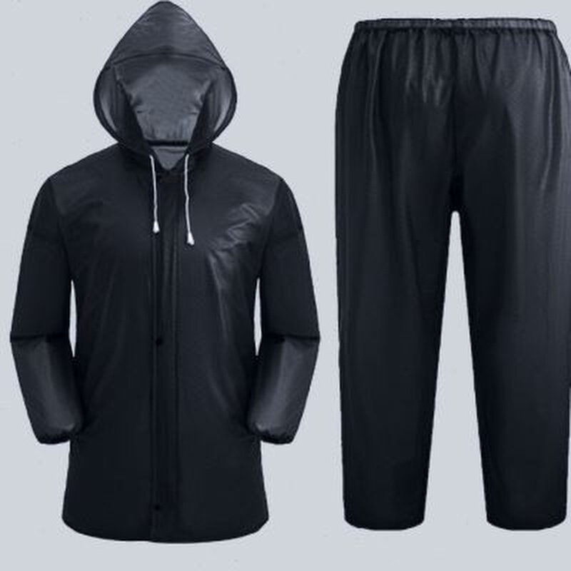 矮个子雨衣 小码海胶p雨衣雨裤两件式套装 牛筋雨衣男女款骑行雨