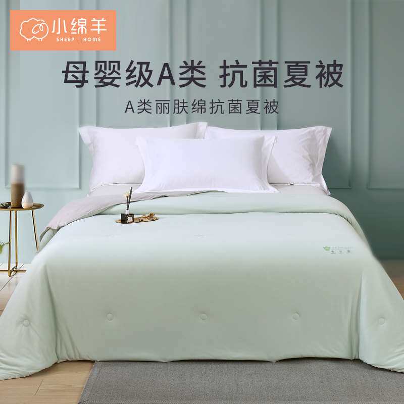 小绵羊A类丽肤绵抗菌薄款空调夏季凉被可机洗单双人夏天薄被子