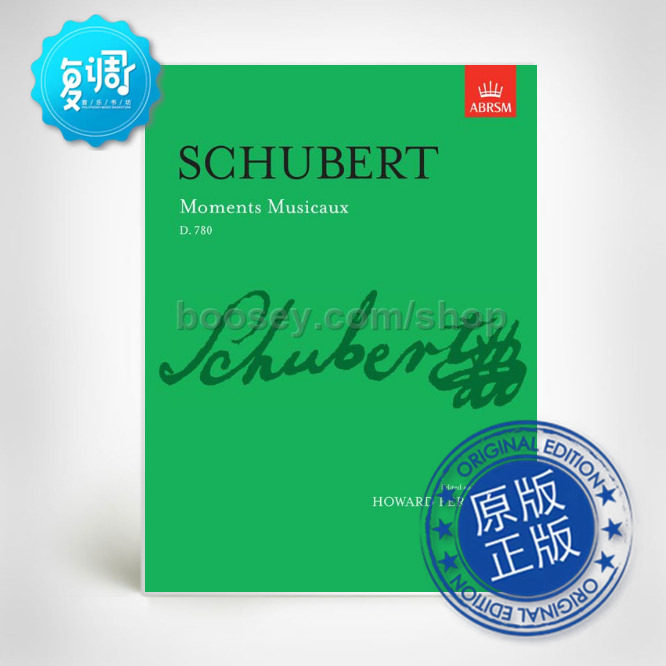 英皇 abrsm 舒伯特:《音乐瞬间》d. 780 9781854722072