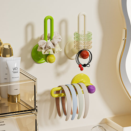 多巴胺发卡发圈收纳架卫生间发箍发饰发夹皮筋头绳挂钩免打孔挂架