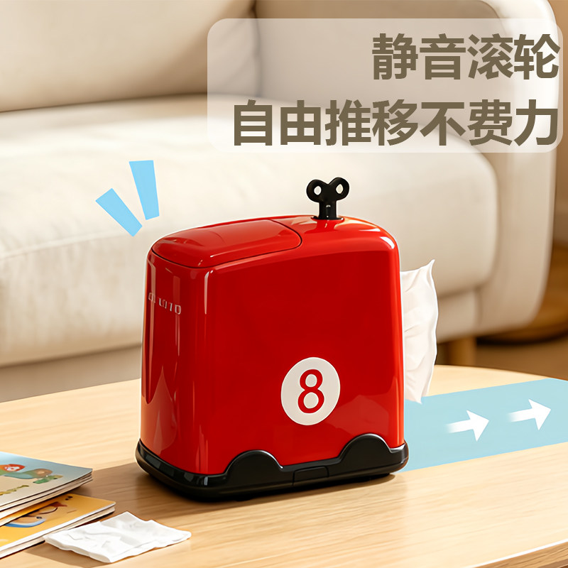 小巴士桌面垃圾桶家用客厅台面装纸巾盒办公室小垃圾桶桌面高颜值图片
