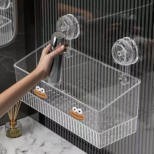 『可拆洗』强承重●吸盘置物架