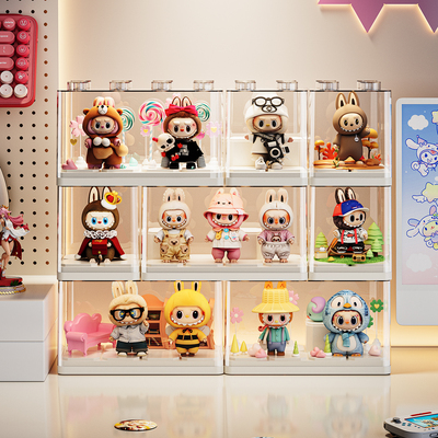 盲盒收纳展示架泡泡玛特展示盒