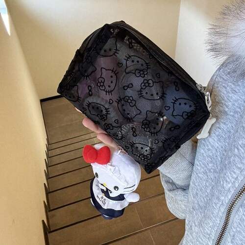旅行透明网纱实用外出收纳kitty
