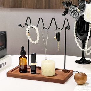 中古风入门钥匙收纳客厅玄关收纳置物架钥匙挂架桌面创意家居装饰