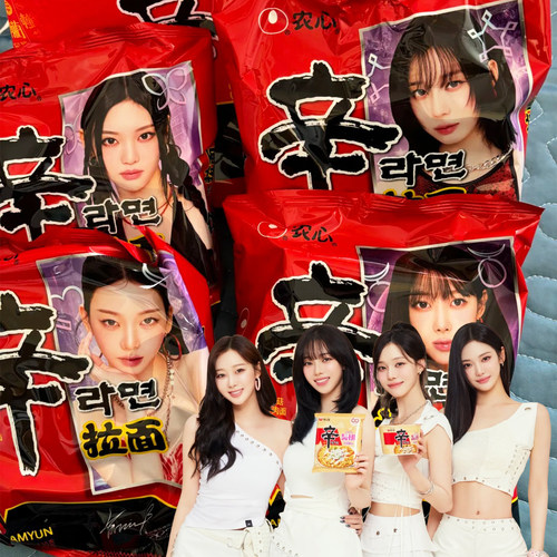 【农心aespa联名款】辛拉面香菇牛肉辣白菜方便面速食女团代言