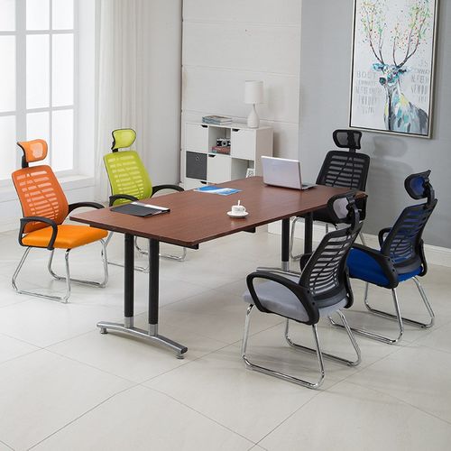 高背网布转椅电脑椅家用办公职员弓形固定脚学生椅子头枕厂家直销