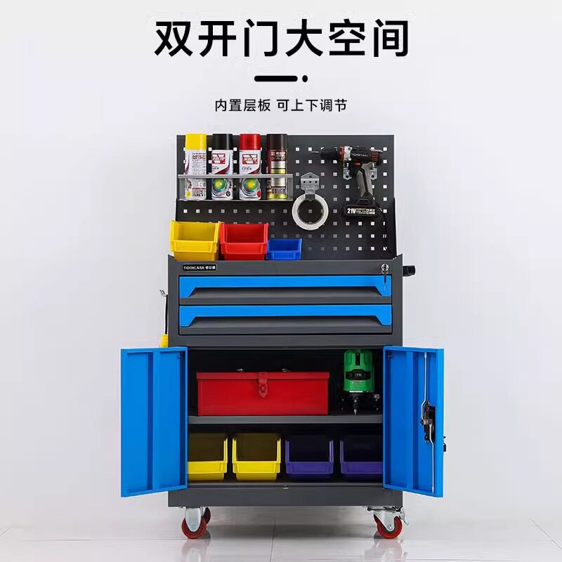 加厚汽修工具车抽屉五金维修小推车多功能重型工具矮柜车间工作台图片