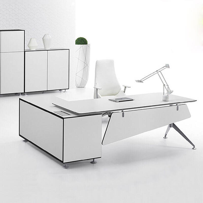 办公家具 简约现代老板桌办公桌 时尚钢木主管桌 单人位经理桌子