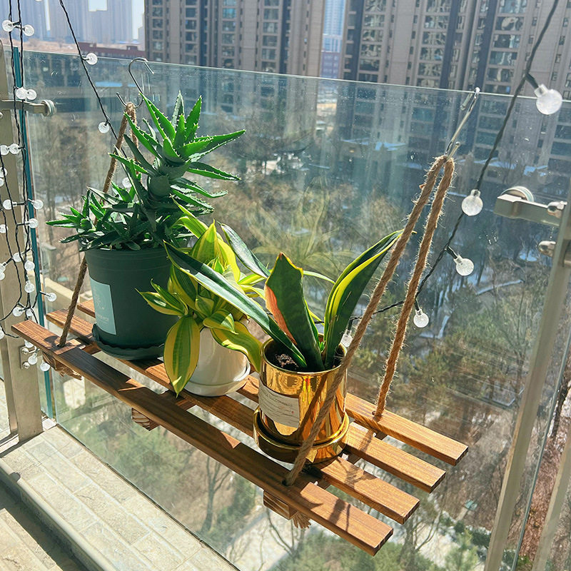 阳台栏杆花架悬挂窗户置物架防盗窗挂式多肉花架室内窗台置物搁板