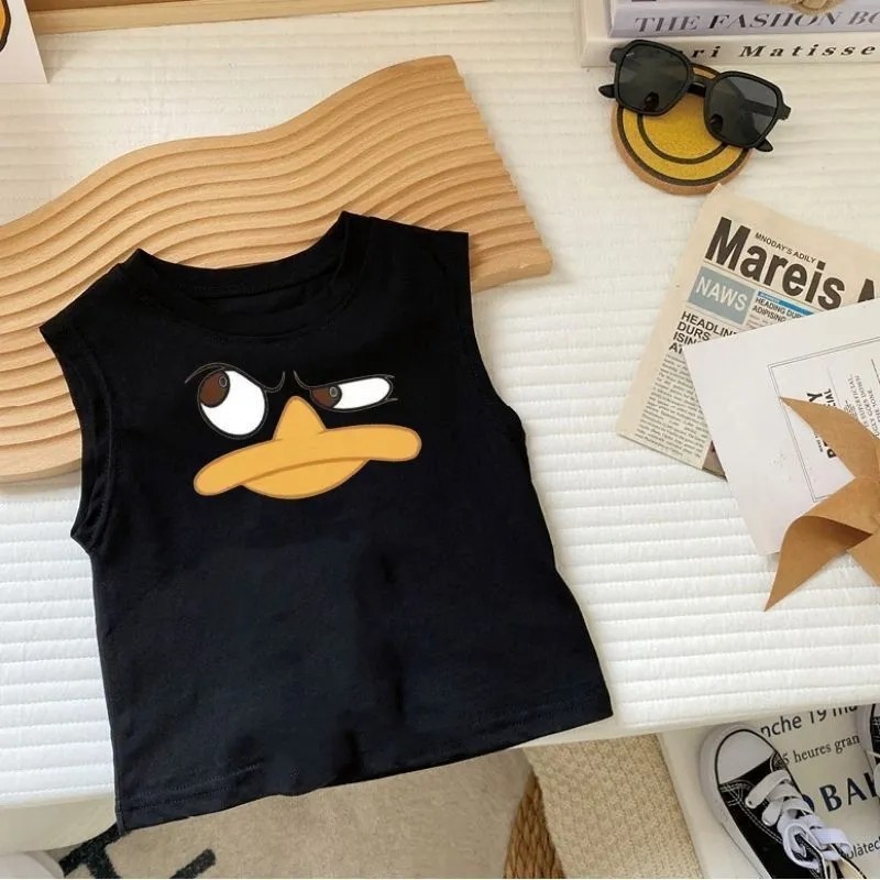 夏季童装男童无袖T恤背心纯棉中小女童全棉卡通印花全棉圆领上衣,童装/婴儿装/亲子装,背心吊带,淘宝优惠券,粉丝福利购,淘宝优惠卷