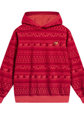 李宁卫衣男2024春季新款龙年日进斗金系列宽松休闲套头衫AAEU001