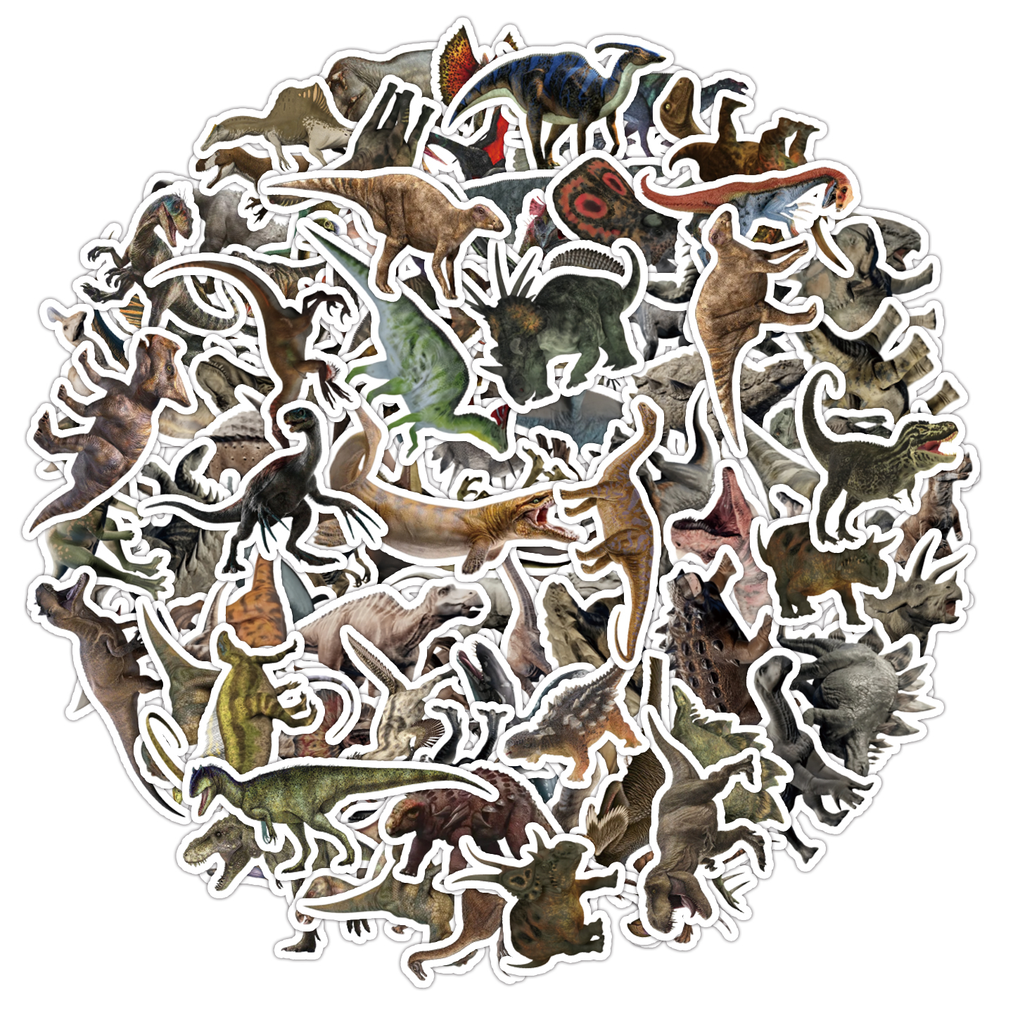 6张半切恐龙世界侏罗纪恐龙贴纸