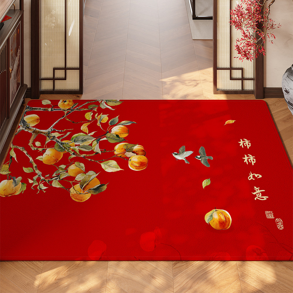 新中式入户门地垫别墅大门口进门脚垫子防滑高级感比利时绒毛地毯,居家布艺,入户地垫,淘宝优惠券,粉丝福利购,淘宝优惠卷