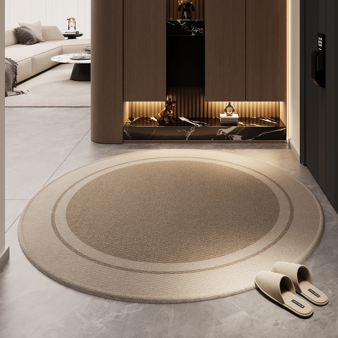 圆形地毯客厅25新款免洗可擦轻奢