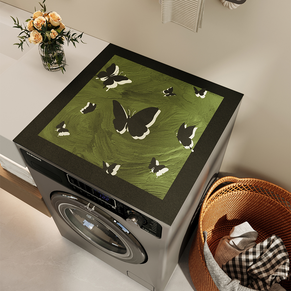 中古风洗衣机盖垫滚筒通用垫子