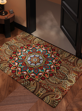 经典时尚入户地毯进门垫中古轻奢高级地垫玄关除尘蹭脚垫防滑耐脏