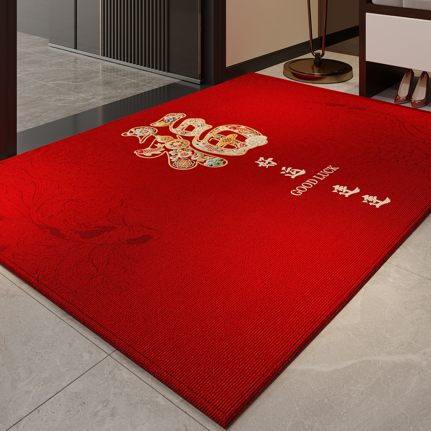 红色入户门地垫2026新年进门脚垫家用防滑门垫喜庆门口免清洗垫子,居家布艺,入户地垫,淘宝优惠券,粉丝福利购,淘宝优惠卷