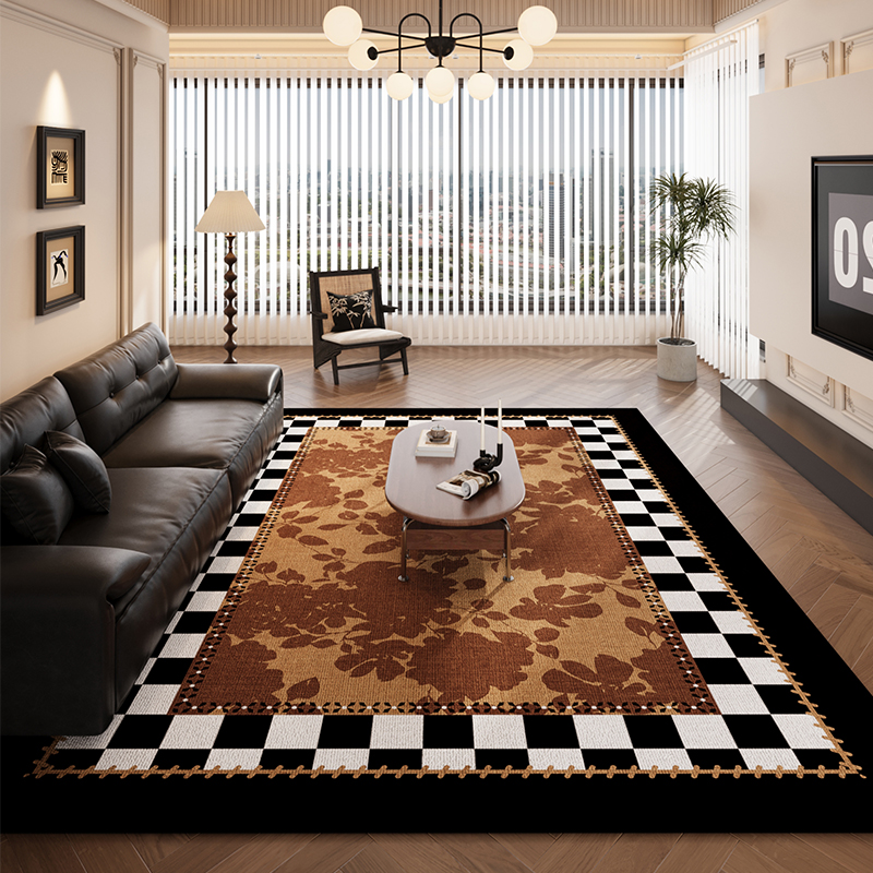 轻奢复古防水丝耐脏客厅卧室地毯