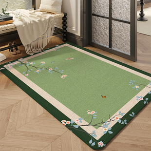 绿色小清新入户门地垫门垫大门口进门脚垫玄关地垫子客厅地毯定制