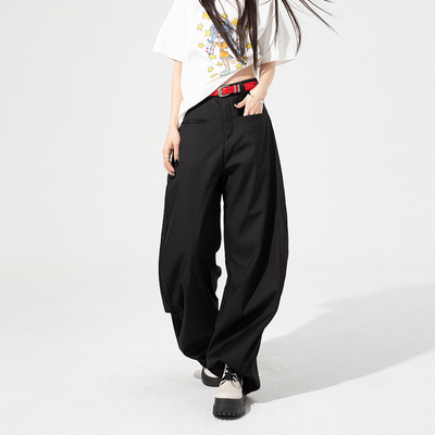 弯刀拉链中国高级感黑色口袋休闲