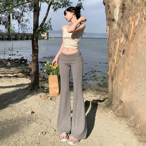 KRO微喇裤修身慵懒垂感