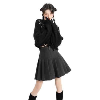 KRO西装短裙A字防走光显瘦