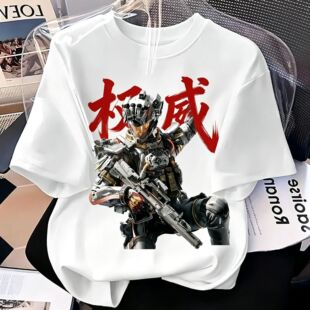 权威威龙凌霄戍卫上衣纯棉男孩游戏三角洲行动衣服儿童装短袖t恤