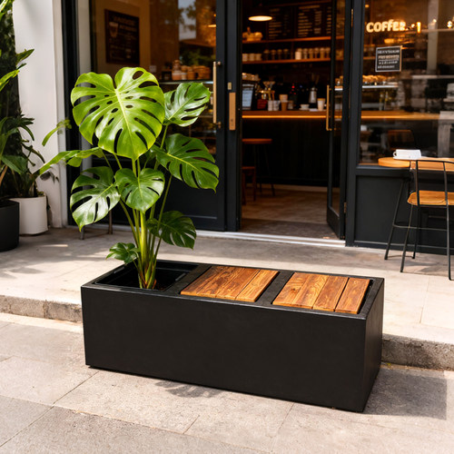 塑料长方形花盆轻奢高级感