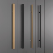 轻奢玻璃大门拉手会议室双开门拉手商铺酒店宴会厅推拉实木门把手