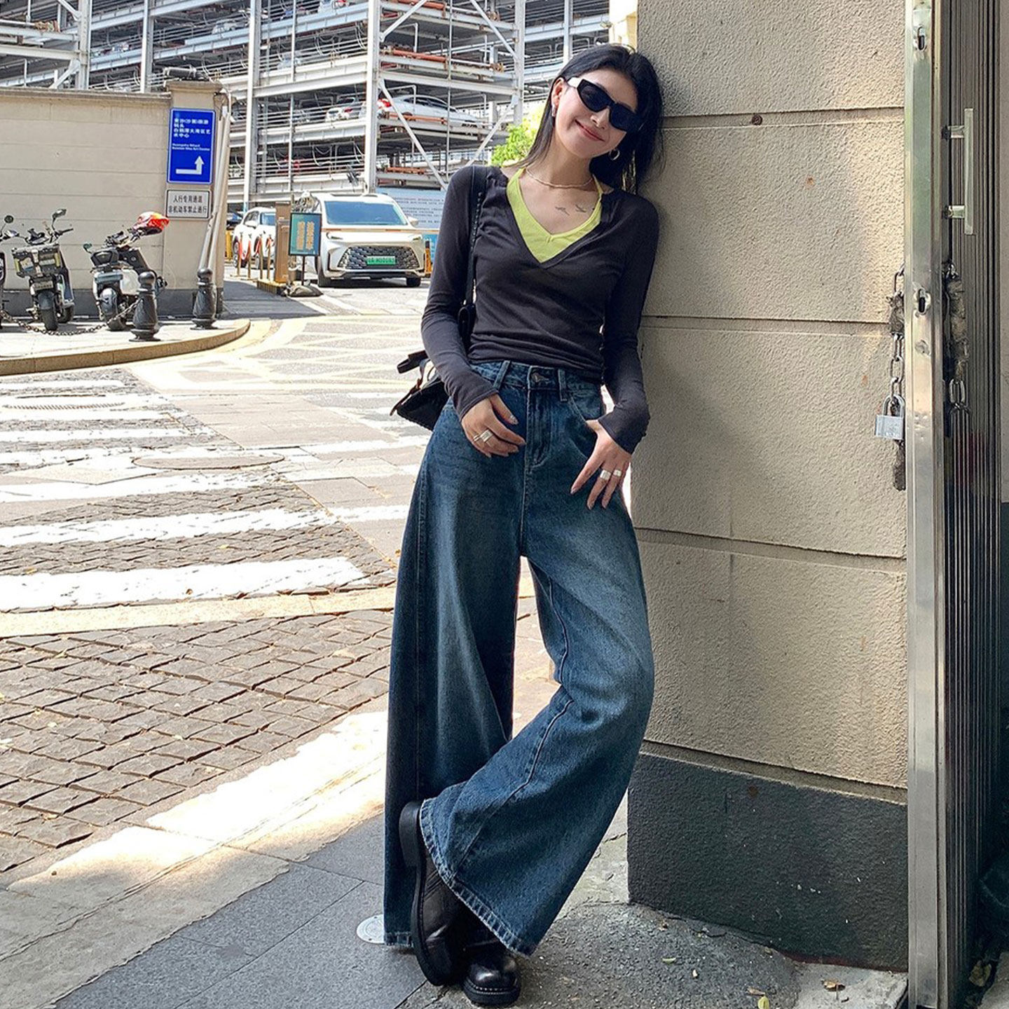 特大码女装胖mm深蓝色牛仔裤女2026新款女裤复古宽松垂感阔腿裤子,女装/女士精品,大码裤装,淘宝优惠券,粉丝福利购,淘宝优惠卷