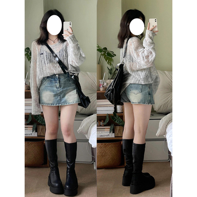 特大码美式复古ins显瘦休闲裙裤