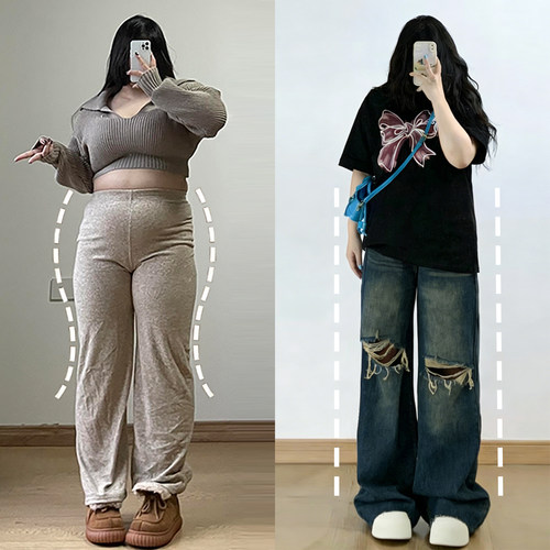 胖mm大码女装巨好看百搭的裤子女
