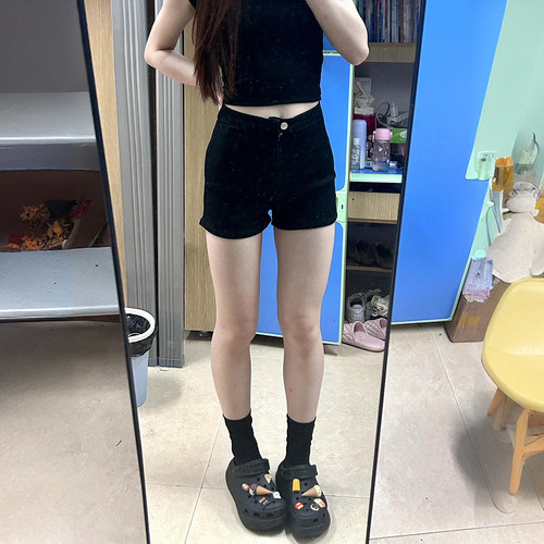 大码胖mm美式高街紧身性感裤子女