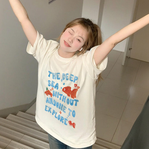 胖mm大码女装休闲宽松百搭t恤女