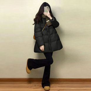 胖mm大码黑色保暖加厚棉衣女2026新款棉服女士高端大气上档次外套