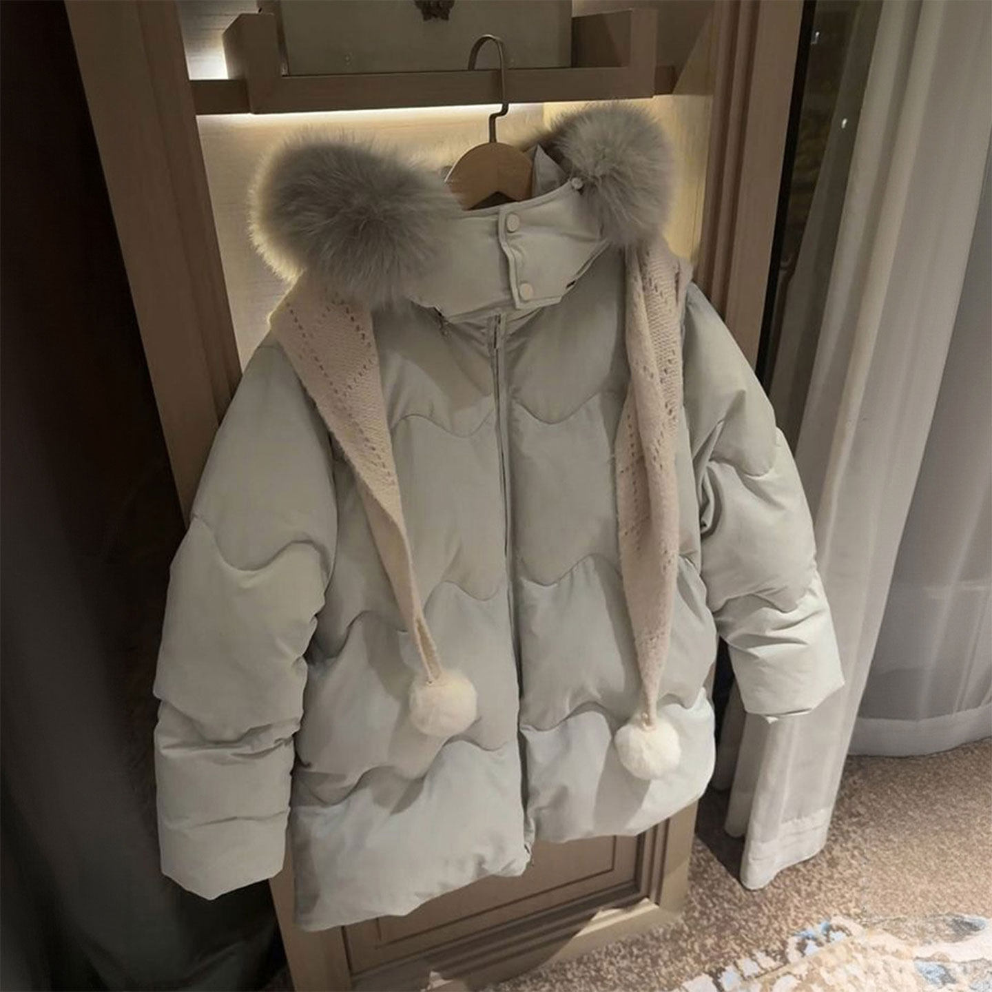 大码女装时尚百搭慵懒风显瘦棉服