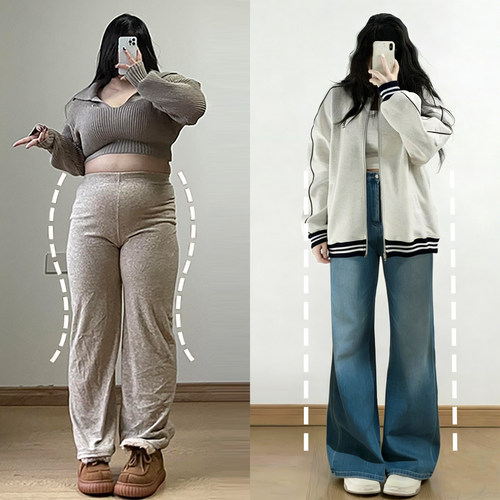 特大码胖mm高街显瘦学生牛仔裤女
