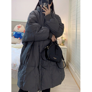 小众设计感加厚棉服外套 胖mm大码 面包服女冬季 新款 保暖宽松中长款
