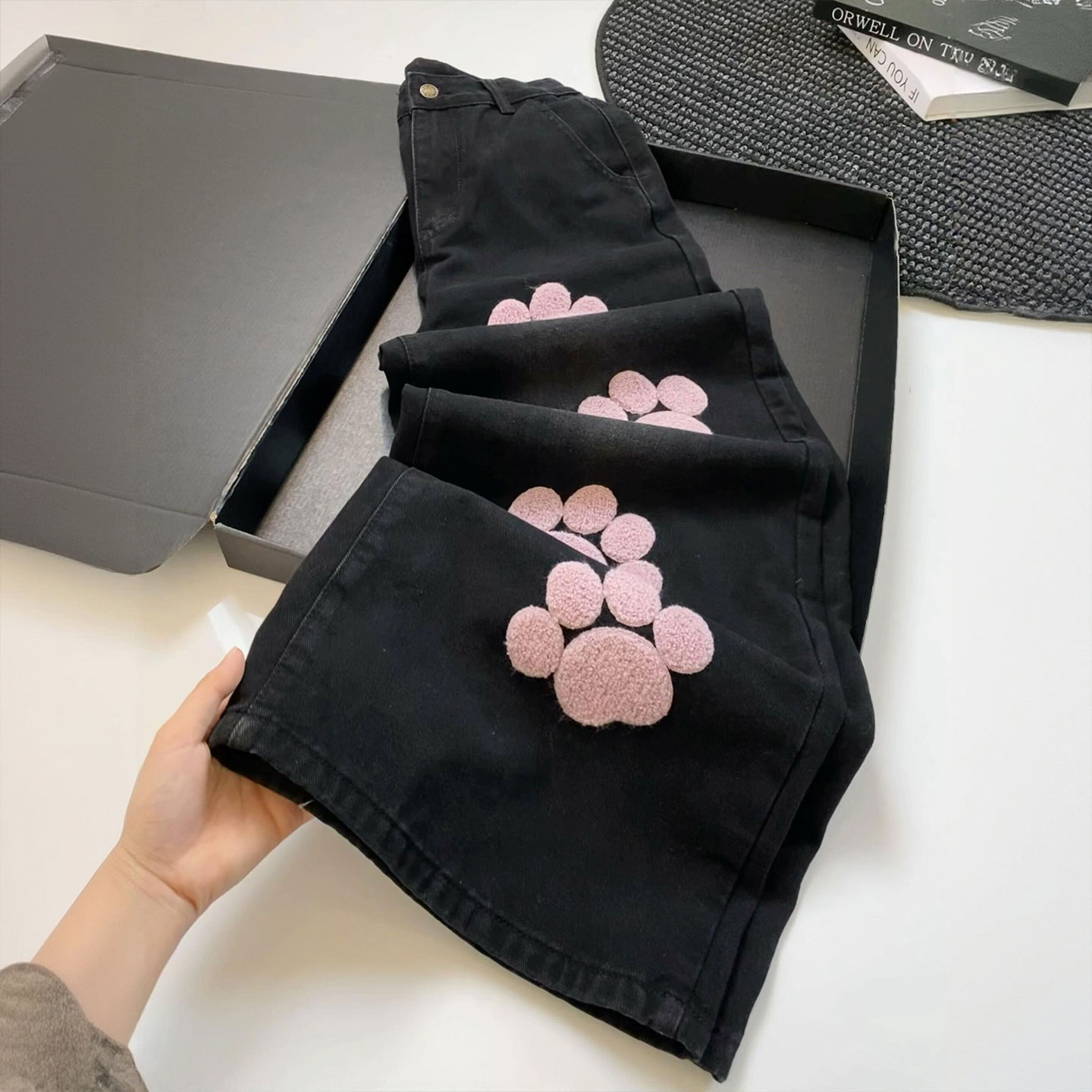 大码女装胖mm高腰遮肉显瘦直筒裤