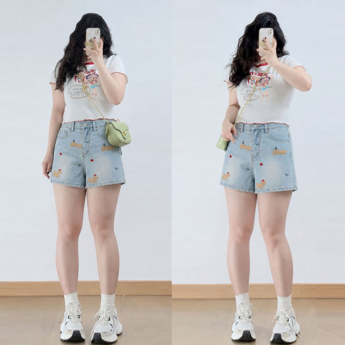 特大码女装版型特别好的牛仔裤女