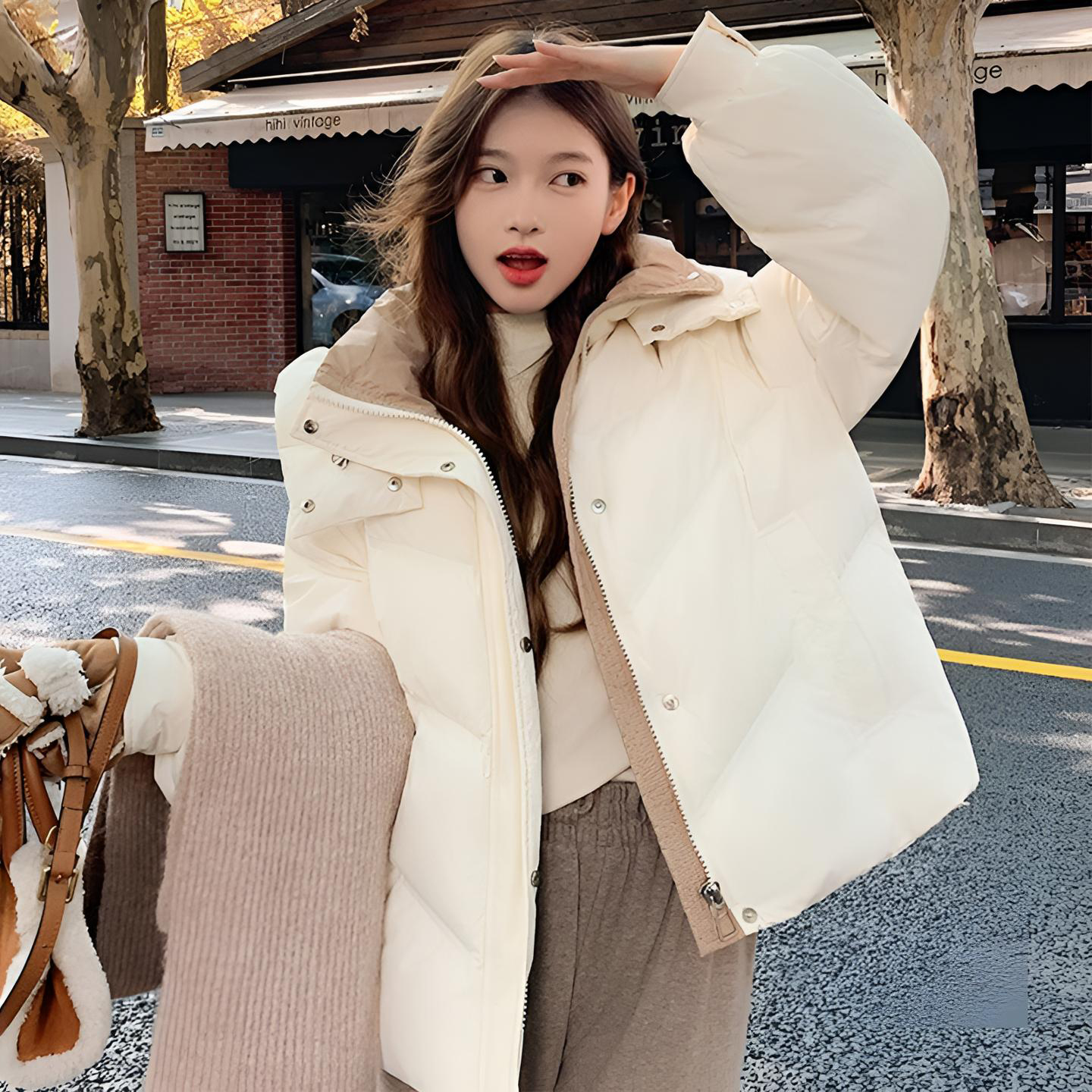 300斤特大码宽松休闲百搭棉衣女