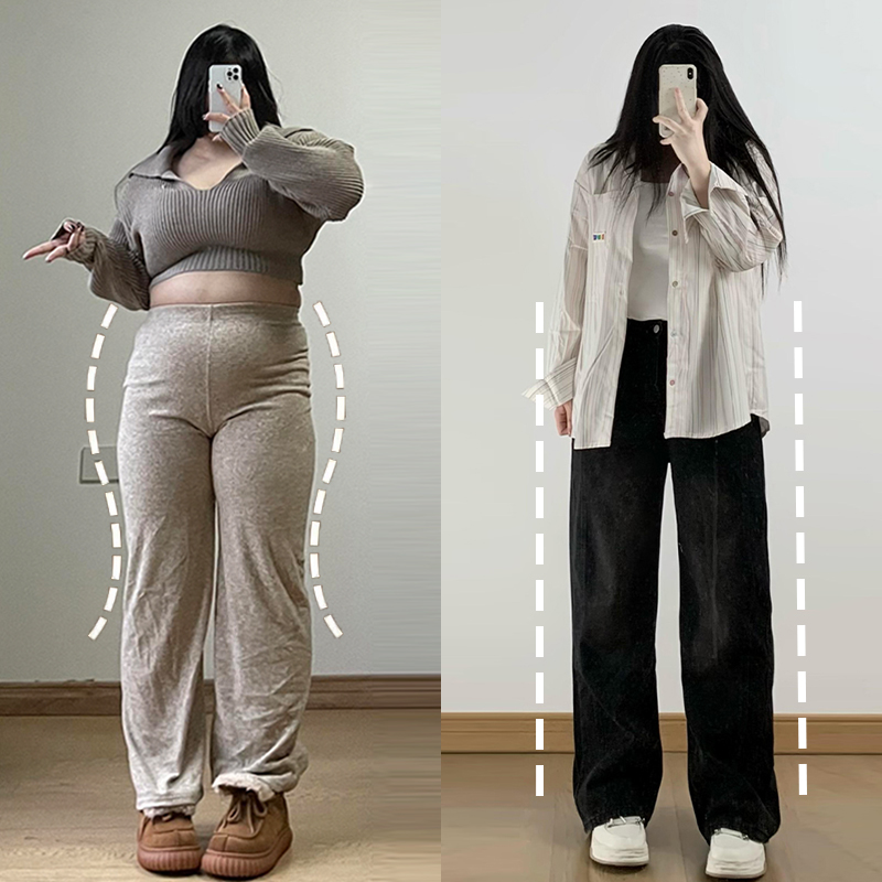 特大码女装休闲学院风减龄牛仔裤