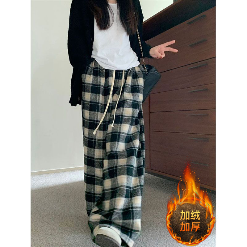特大码韩系ins百搭保暖加厚女裤